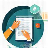 Visual representation of putting a plan into action with paperwork or digital actions